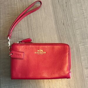 Coach Leather Wristlet